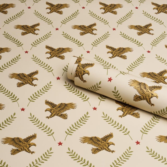 Schumacher Schumacher Lolaire Wallcovering In Ivory For Sale - Image 4 of 6