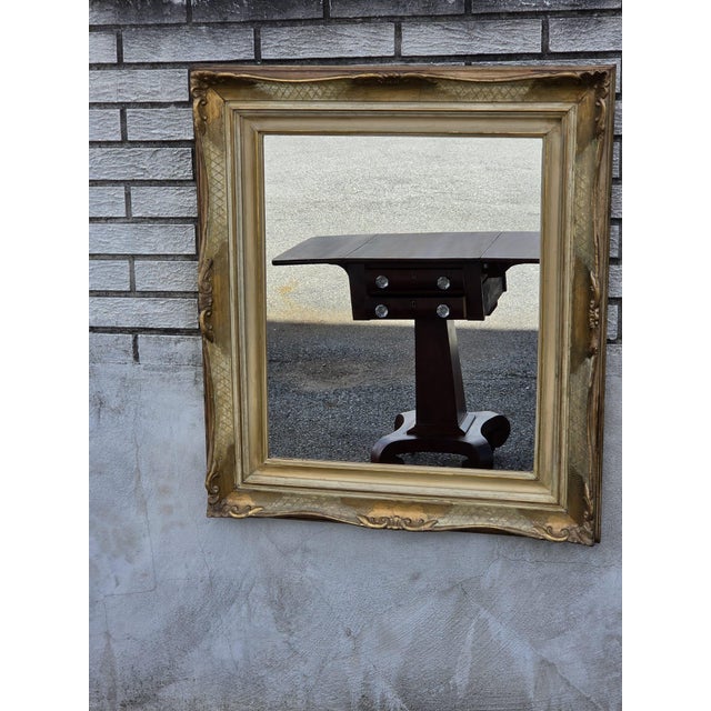 19th Century Pair of Hollywood Regency Mirrors Hand Painted and Gilded. For Sale - Image 5 of 12
