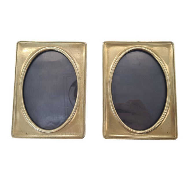 Vintage Brass Picture Frames, 1940s, Set of 2 For Sale - Image 12 of 12