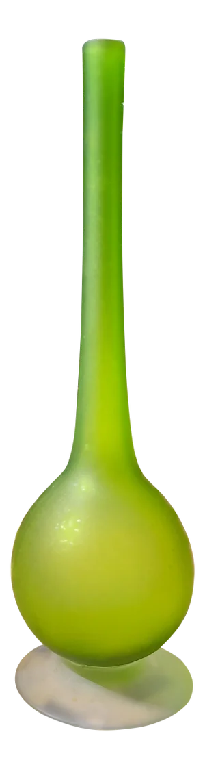 Mid 20th Century Rosenthal Netter Satinato Green Pencil Vase by Carlo Moretti