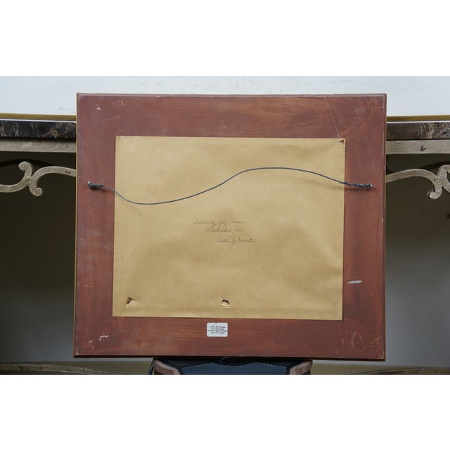 Paper Late 20th Century Sankaty Golf Course Nantucket, Ma Oil Landscape Painting Bettie J. Sarantos For Sale - Image 7 of 12