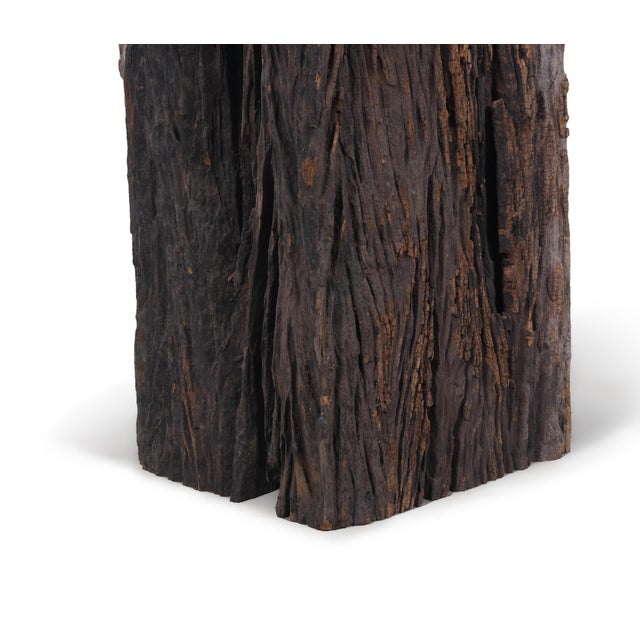 Late 20th Century Tall Dutch Canal Post in Weathered Iron Wood For Sale - Image 4 of 6