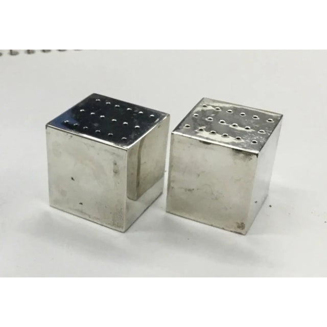 Vintage Mexican Sterling Silver Salt and Pepper Shakers For Sale - Image 4 of 9