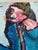 20th century original signed oil painting on board of two abstracted figures. The artist used a heavy thick paint...