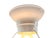 1930s Vintage Three Chain Bowl Light 1930s Light Yellow Bedroom or Hallway Ceiling Light Restored With New Paint and Wiring For Sale - Image 5 of 6