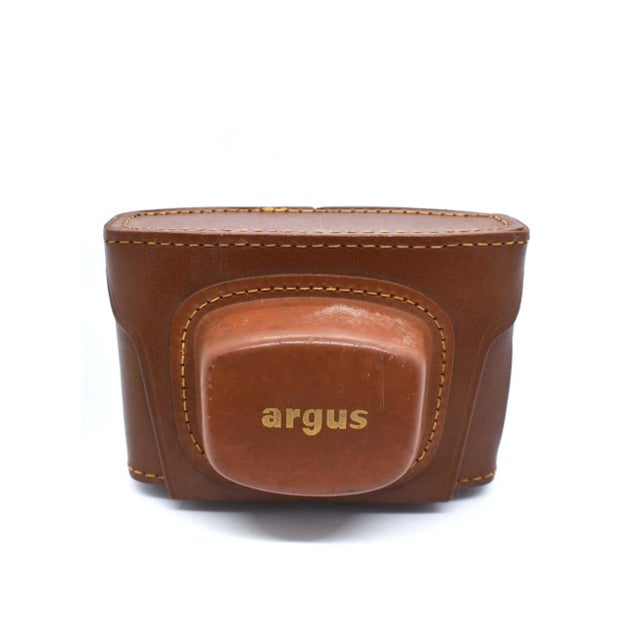 1950's Argus A-Four 35mm Camera With Genuine Leather Case Made in Usa For Sale - Image 10 of 12