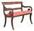 Baker Furniture Style Antique English Regency Flame Mahogany Bench or Settee For Sale