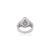 Metal Pear Cut Zirconia Cluster Bold Ring Crafted in Sterling Silver - Size 8 For Sale - Image 7 of 11