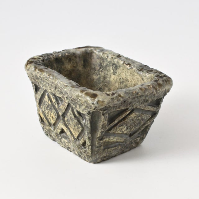 Brutalist Studio Pottery Bowl by André Guiron, 1960s, in Very Good conditions. Designed 1950 to 1959 This piece has an...