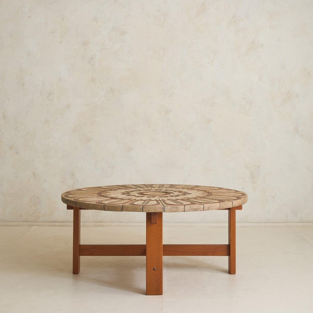 Mid-Century Modern Danish Ceramic Coffee Table by Ox Art for Trioh Møbelfabrik, 1970s For Sale - Image 3 of 11