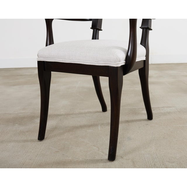 Set of Five Christian Liaigre for Nobilis Mahogany Dining Chairs For Sale - Image 9 of 12