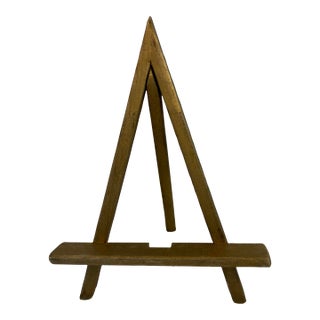 Vintage Gilt Wood Petite Easel For Sale