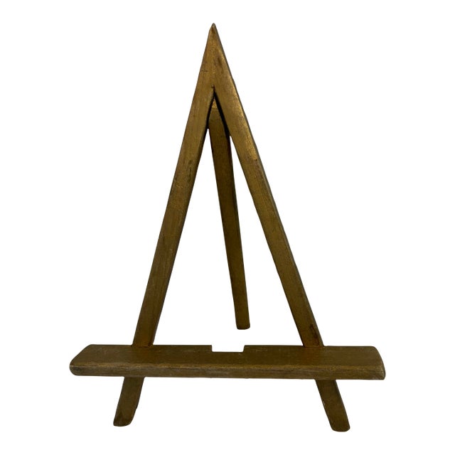 Vintage Gilt Wood Petite Easel For Sale