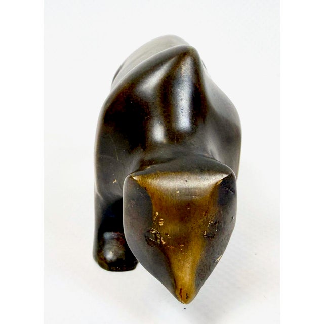 Vintage Bronze Bull and Bear Figurines by Reinhard Dachlauer, Germany, 1980s, Set of 2 For Sale - Image 12 of 16
