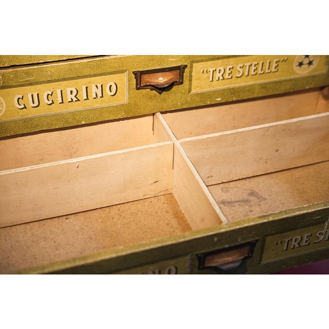 Vintage Cucirino Tre Stelle Display Chest of Drawers, Italy 1950 For Sale - Image 13 of 17