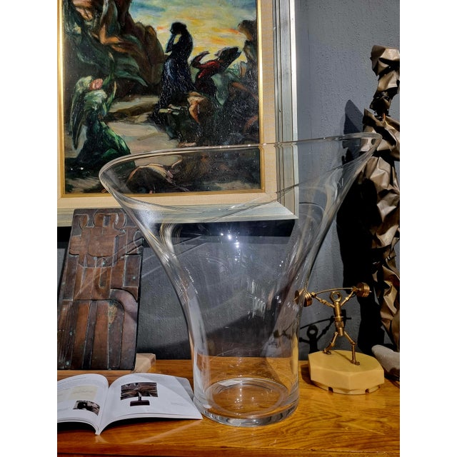 Modern Large Decorative Glass Vase, 1990s For Sale - Image 3 of 15
