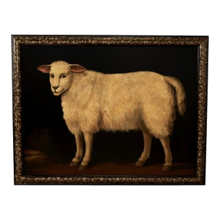 Large Vintage Paintings of a Sheep by Skilling For Sale