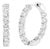 14K White Gold 5.00 Cttw Lab-Grown Diamond Inside Out Hoop Earrings For Sale