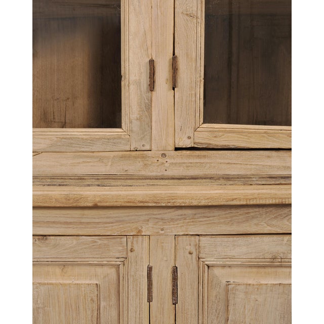 Country French Bleached Oak Bookcase Bibliotheque Cabinet 8 Ft For Sale - Image 16 of 18