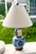 Ralph Lauren Blue and White Double Gourd Porcelain Table Lamp with Floral and Koi Motif Original harp, finial and lamp...