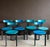 Wood Blue Zeta Dining Chairs from Harvink, 1980s, Set of 6 For Sale - Image 7 of 7
