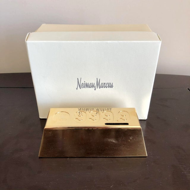 Neiman Marcus Gold Bar Paperweight Coin Bank For Sale In Buffalo - Image 6 of 6