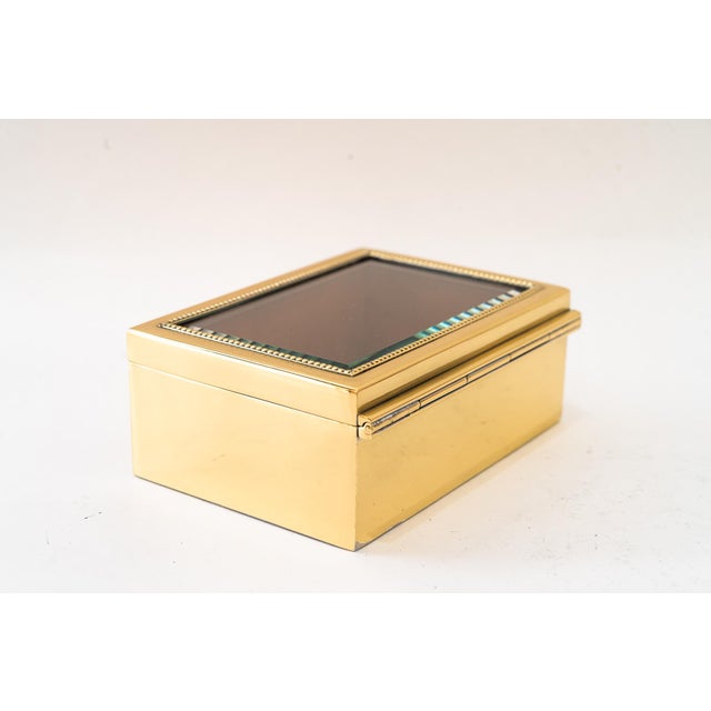 Art Deco Jewelry Box vienna around 1920s Polished and stove enameled Original wood inside