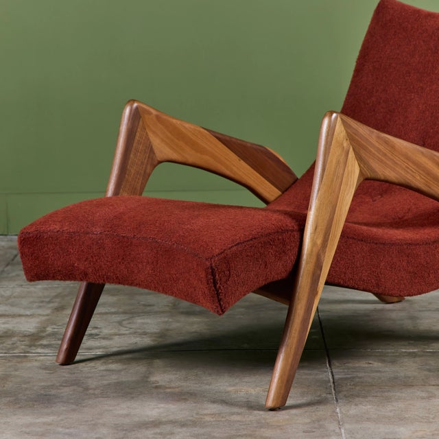 Adrian Pearsall "Crescent" Chaise Lounge for Craft Associates For Sale - Image 12 of 17