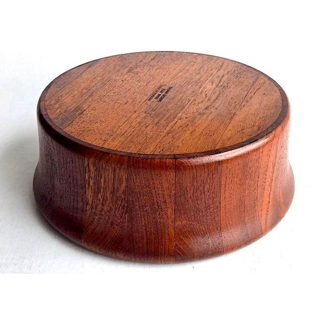 Kalmar 1960s Kalmar Designs Danish Teak Wood Bowl For Sale - Image 4 of 17