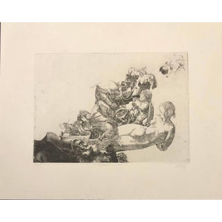 Jean Pierre Velly, Maternity with Cat Edition of 55, 1960s, Etching For Sale