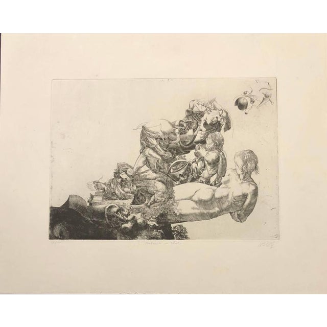 Jean Pierre Velly, Maternity with Cat Edition of 55, 1960s, Etching For Sale