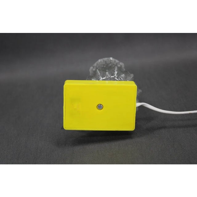 Vintage mid-century table lamp, made in Germany, in the 1970's. Made of glass and plastic. Fully functional, repolished,...