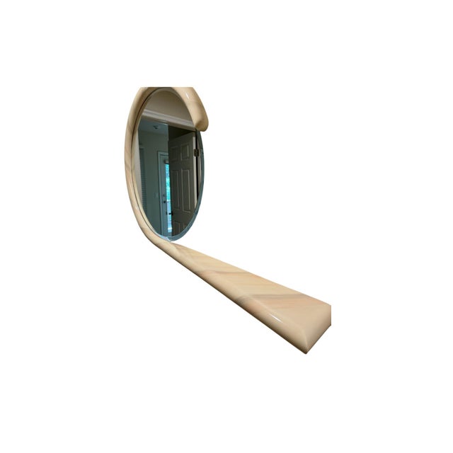 1980s Jay Spectre Wall Mirror Shelf Console For Sale - Image 5 of 12
