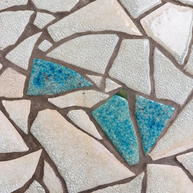 Sculpture Materials Mid Century Modern Mosaic Tile Kidney Bean Coffee Table For Sale - Image 7 of 7