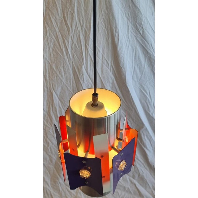Funky Space Age Hanging Lamp attributed to Lakro, 1970s For Sale - Image 3 of 14