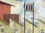 1960s Mid Century Industrial Landscape With Row Houses by Doris Lyons Hoover For Sale - Image 5 of 8