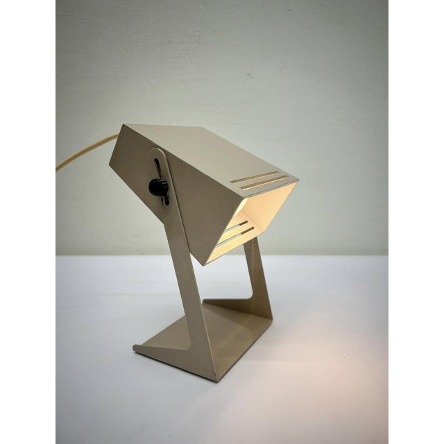 A rare 60s Desk-or table lamp made by Anvia The Netherlands. This lamp is a nice example of Space Age Design. It is made...
