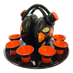 1950s Mid-Century Modern Ceramic Italian Rosolio Set by Rometti
