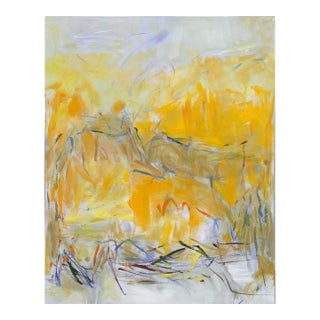 "Golden Aspens" by Trixie Pitts Large Abstract Expressionist Oil Painting For Sale