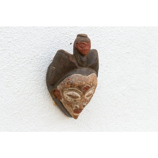 1950s Igbo Headress Mask With Figure For Sale - Image 5 of 8