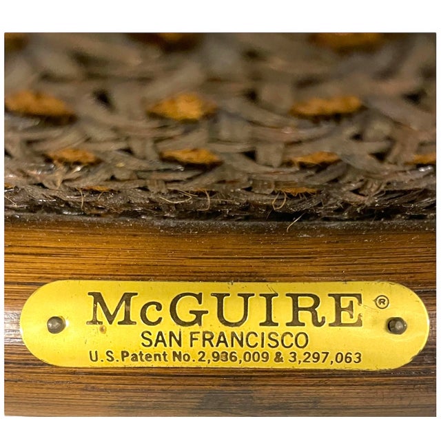 Vintage McGuire San Francisco Bamboo & Caned Director’s Chairs, 1960s–70s, Set of 8 For Sale - Image 10 of 10