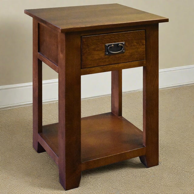Wood Mission 1 Drawer Nightstand - Walnut (Aw) For Sale - Image 7 of 7