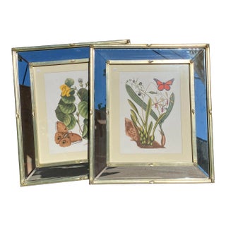 Beveled Mirrored Inset Picture Frame For Sale