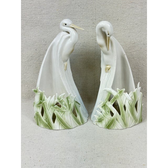 Vintage Crane Candle Holders For Sale In New Orleans - Image 6 of 12