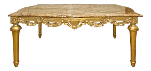 Italian Baroque Marble Top Coffee Table