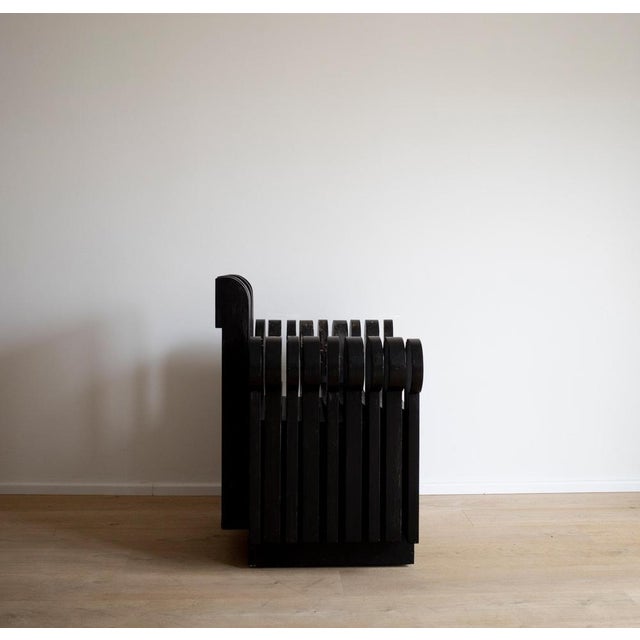 Contemporary Black Outis Pine Armchair by Baka Studio For Sale - Image 3 of 6