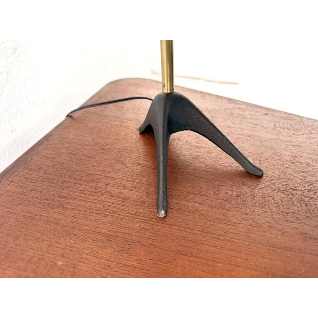 Diabolo Desk Lamp in Perforated Sheet Metal and Brass by Matégot, 1950s For Sale - Image 10 of 16