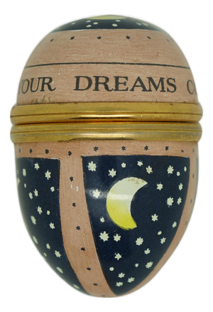 Halcyon Days Enamels England May All Your Dreams Come True Egg Trinket Pill Box