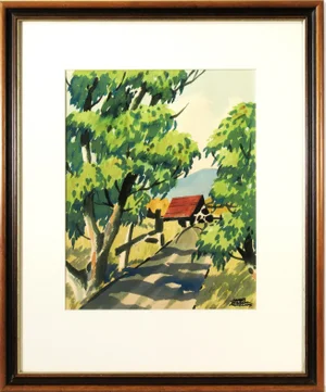 James March Phillips, California Landscape with House, Circa 1950