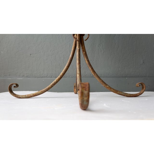 Italian Brass Rope and Tassel Rustic Outdoor Drinks Table For Sale - Image 9 of 18